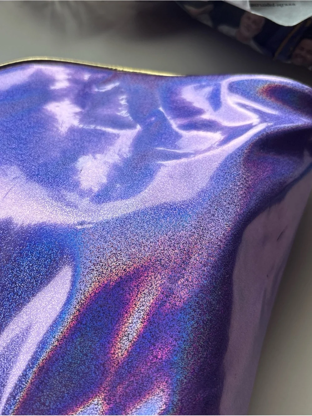 Juicy Couture Cosmetic Bag Purple/Gold Travel Makeup Toiletry Bag Top Zip Pouch